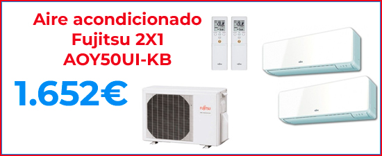 FUJITSU 2X1 AOY50UI-KB oferta climatización aire acondicionado barato Hiperclima Madrid