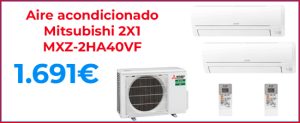MITSUBISHI 2×1 MXZ-2HA40VF oferta climatización aire acondicionado barato Hiperclima Madrid