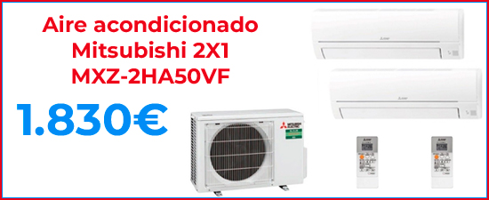 MITSUBISHI 2×1 MXZ-2HA50VF oferta climatización aire acondicionado barato Hiperclima Madrid