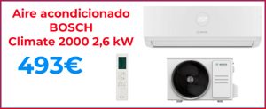 BOSCH 1X1 Climate 2000 2,6 kW oferta climatización aire acondicionado barato Hiperclima Madrid