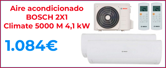 BOSCH 2X1 Climate 5000 M 4,1 kW oferta climatización aire acondicionado barato Hiperclima Madrid