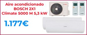 BOSCH 2X1 Climate 5000 M 5,3 kW oferta climatización aire acondicionado barato Hiperclima Madrid
