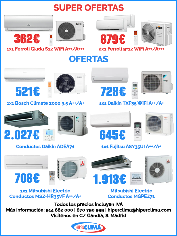 Hiperclima superofertas y ofertas de climatización Madrid